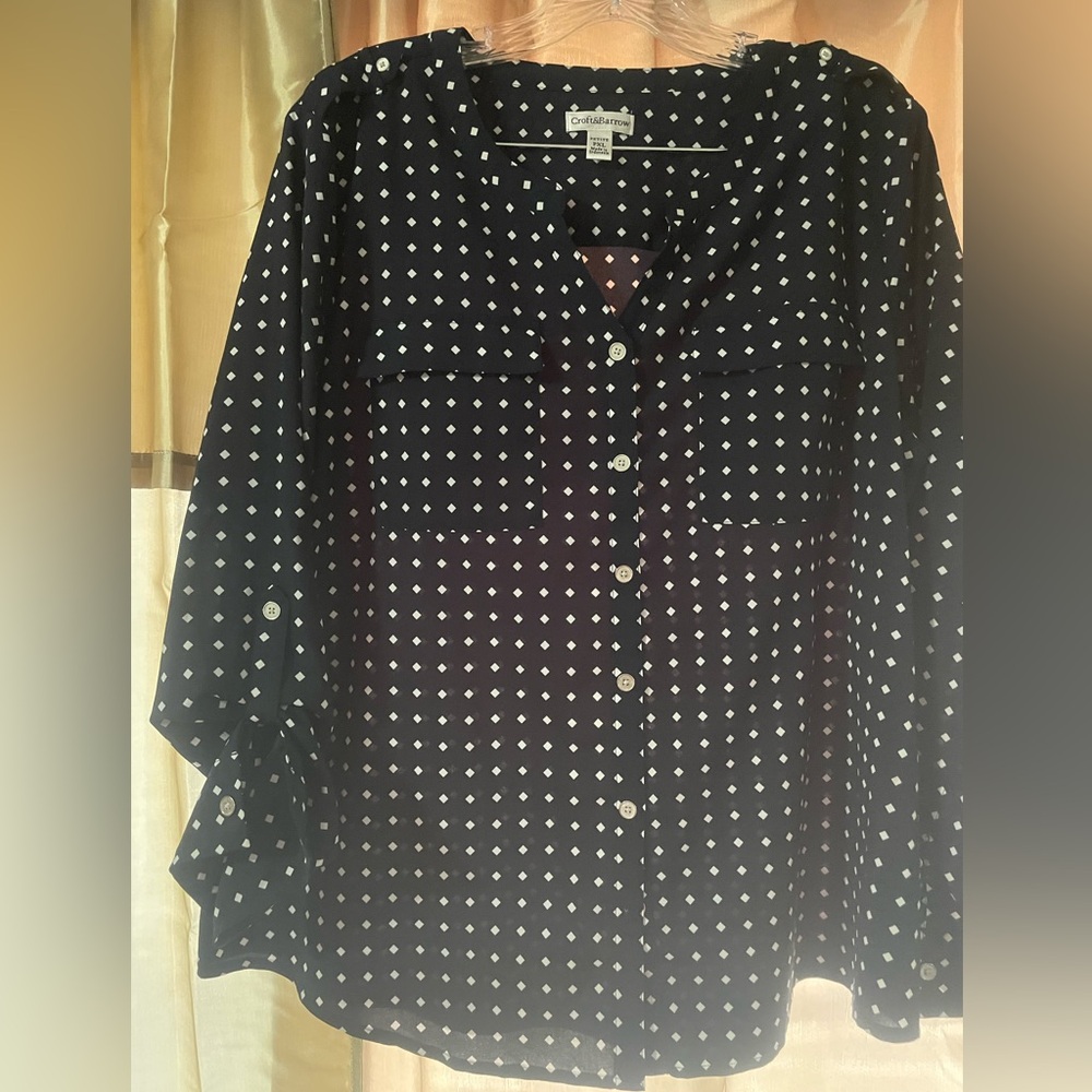 Croft & Barrow Diamond Blouse